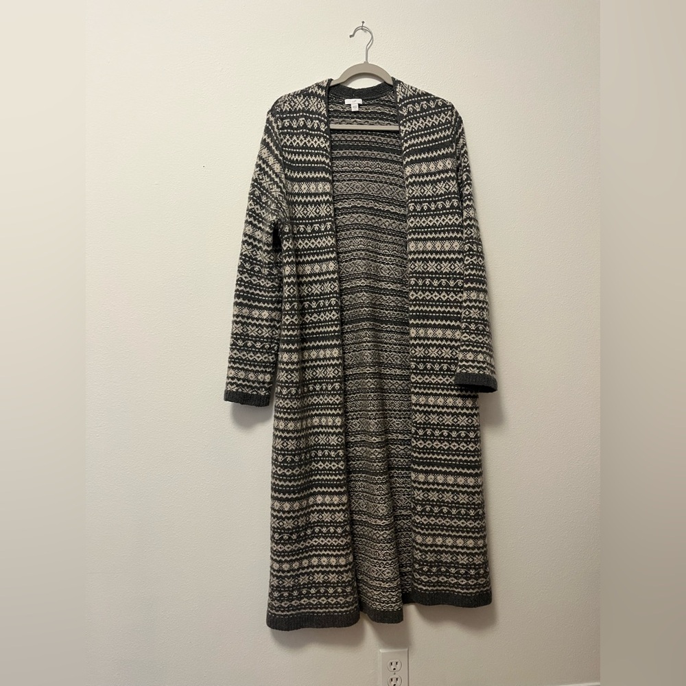 J. Jill Women’s Long Knit Fair Isle Cardigan Sweater